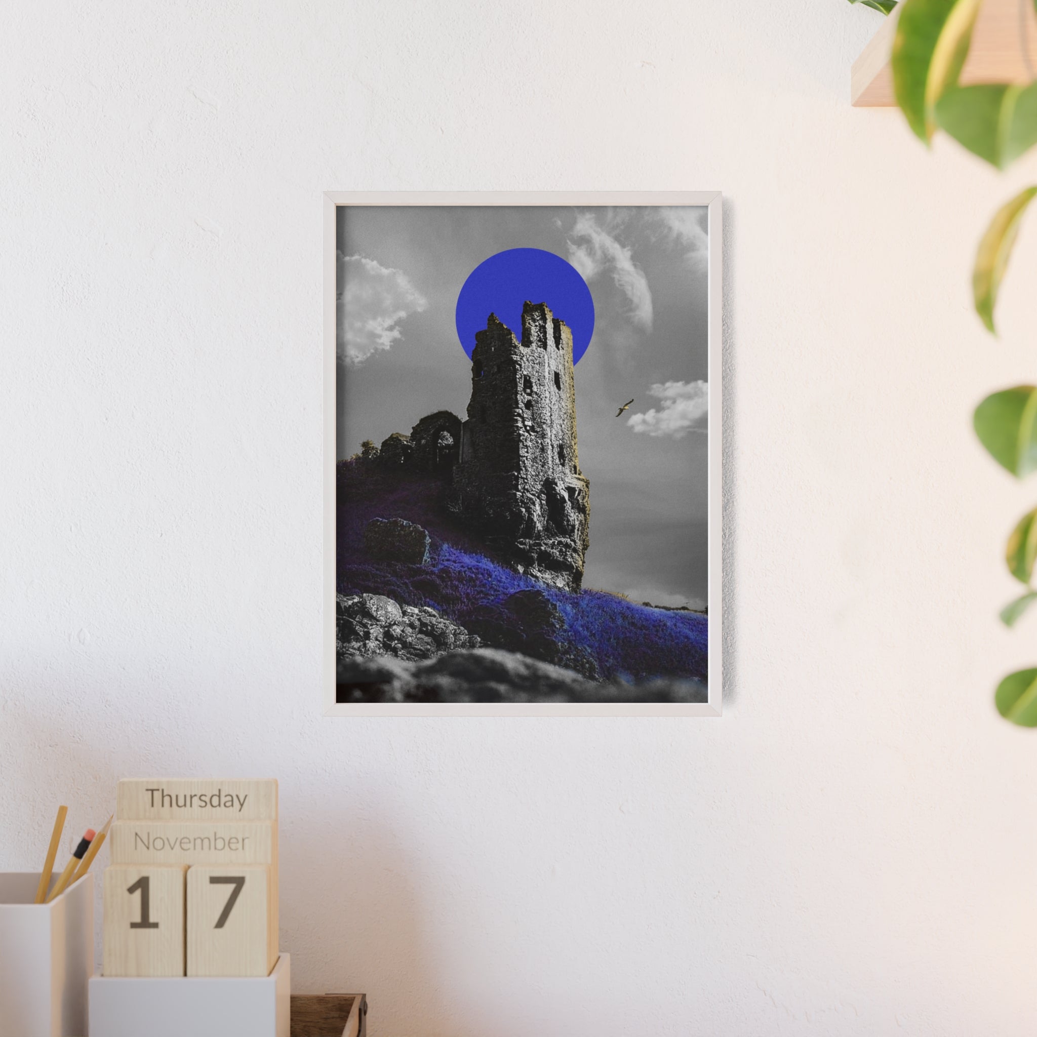 Dunure Castle in Blue