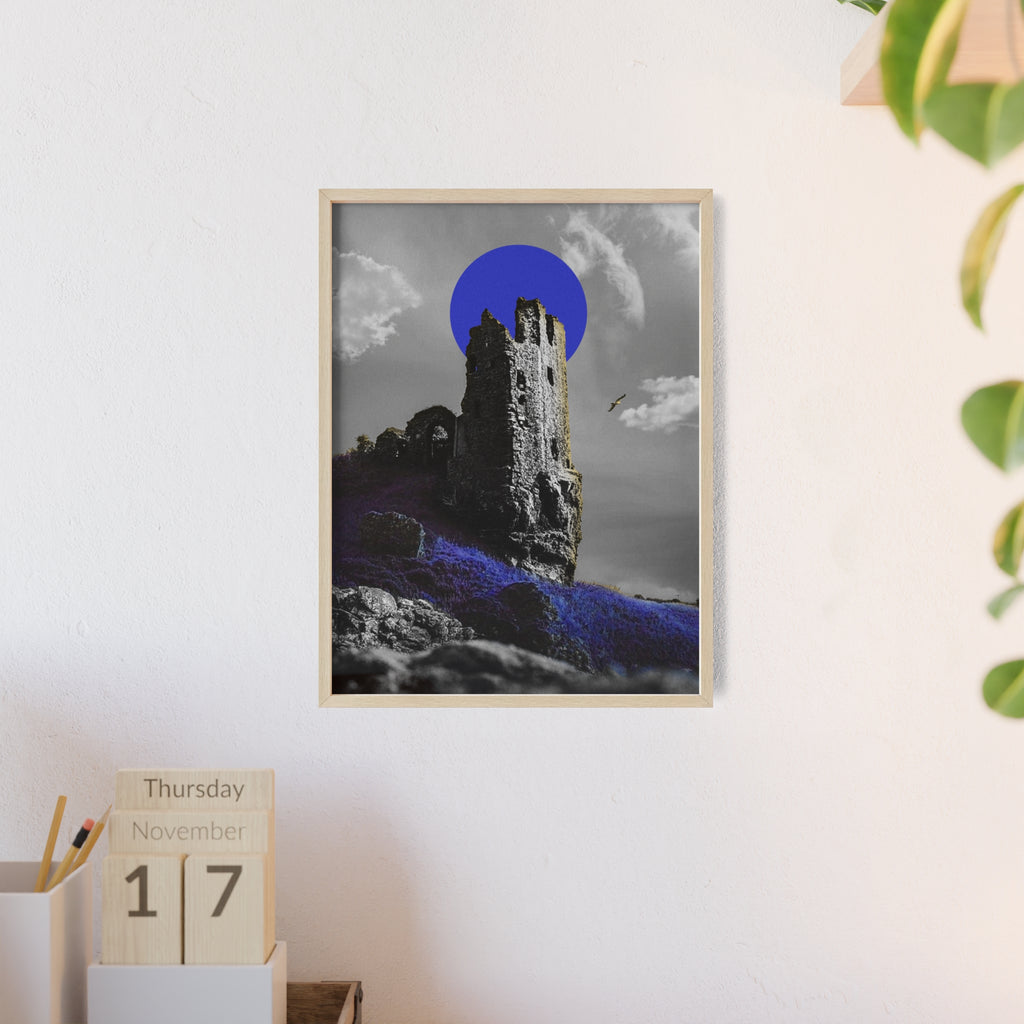 Dunure Castle in Blue