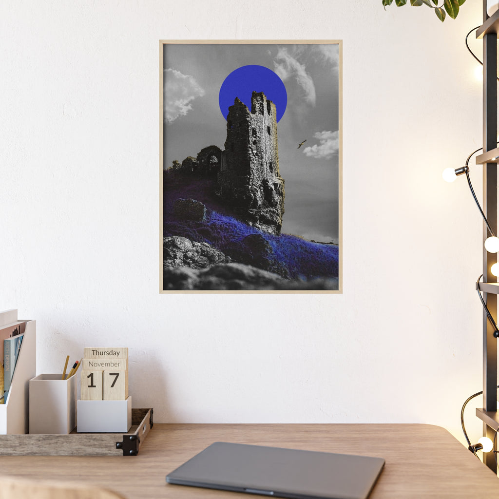 Dunure Castle in Blue