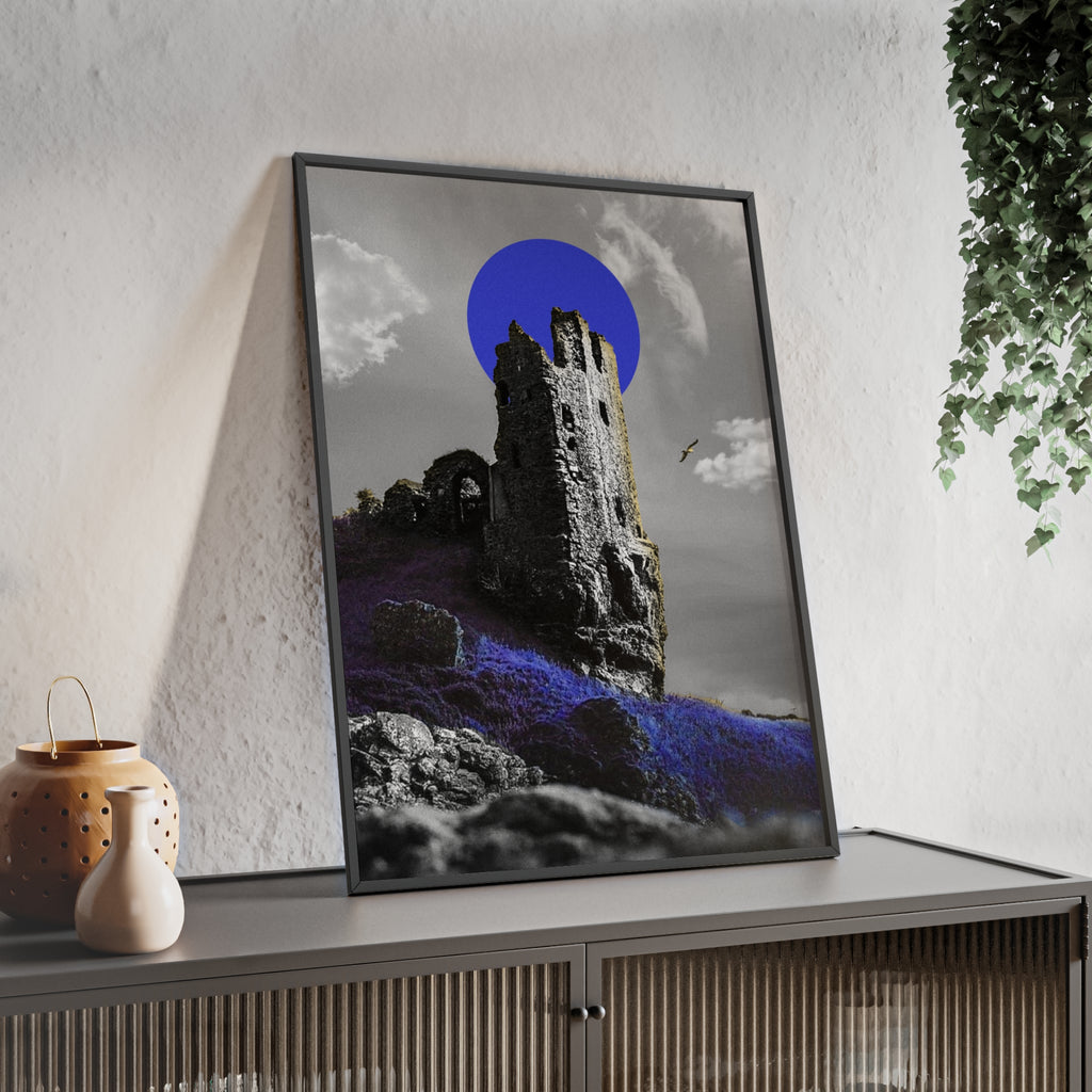 Dunure Castle in Blue