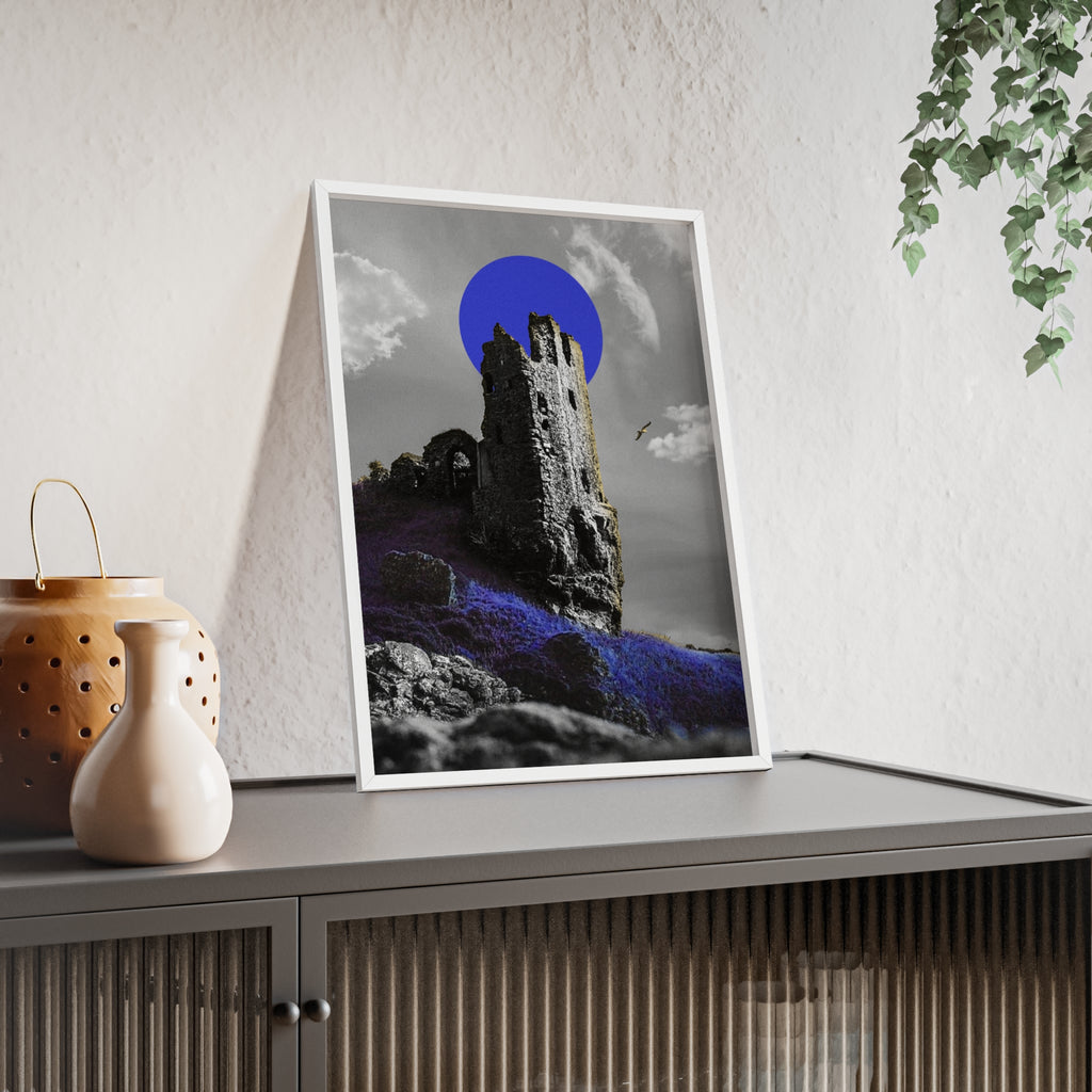 Dunure Castle in Blue
