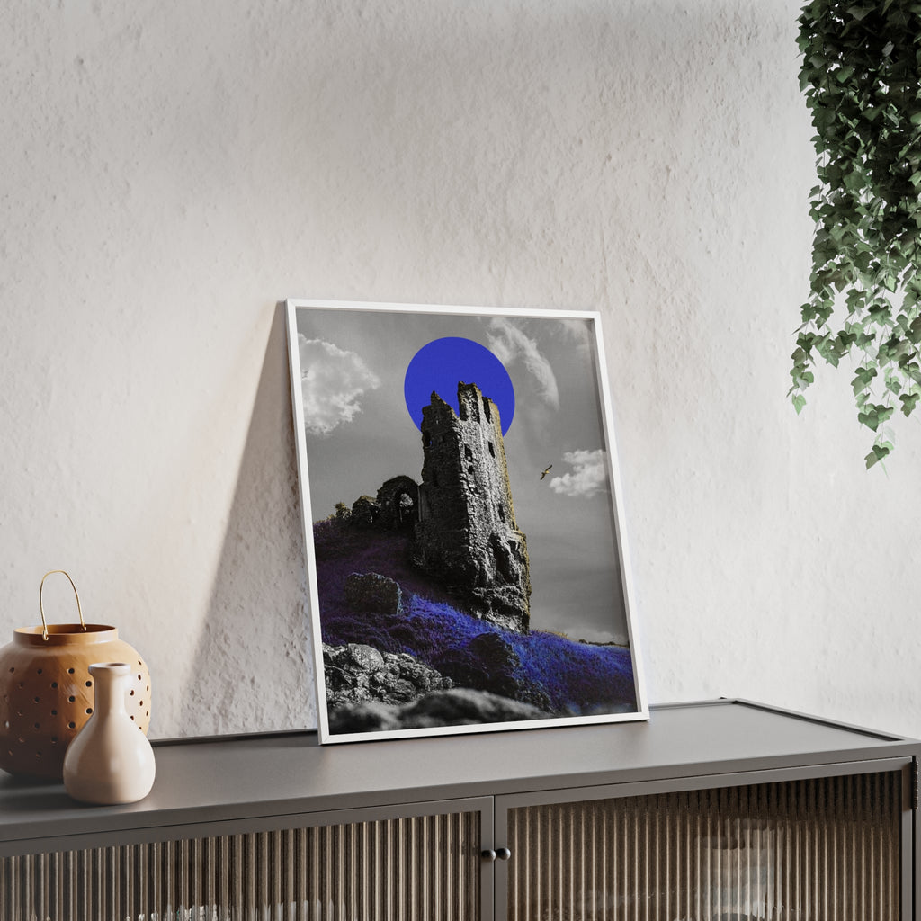 Dunure Castle in Blue