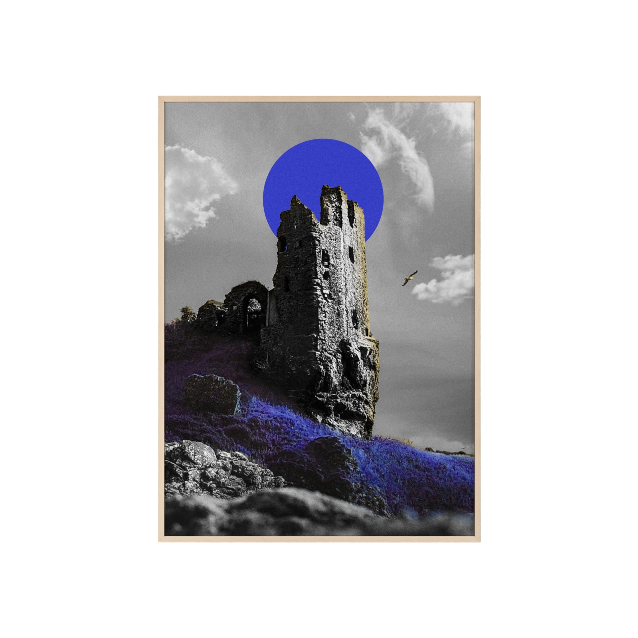Dunure Castle in Blue
