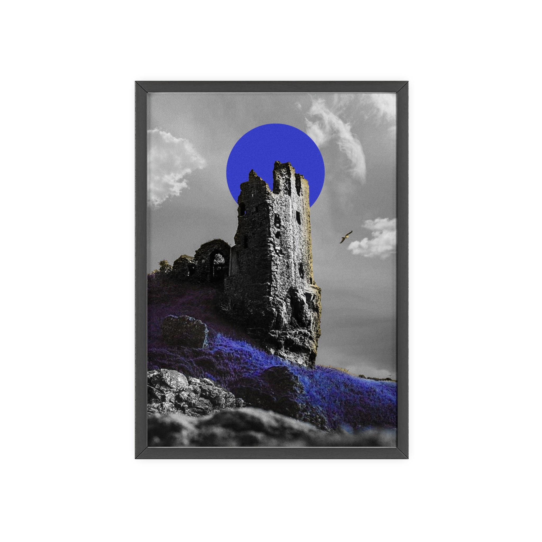 Dunure Castle in Blue