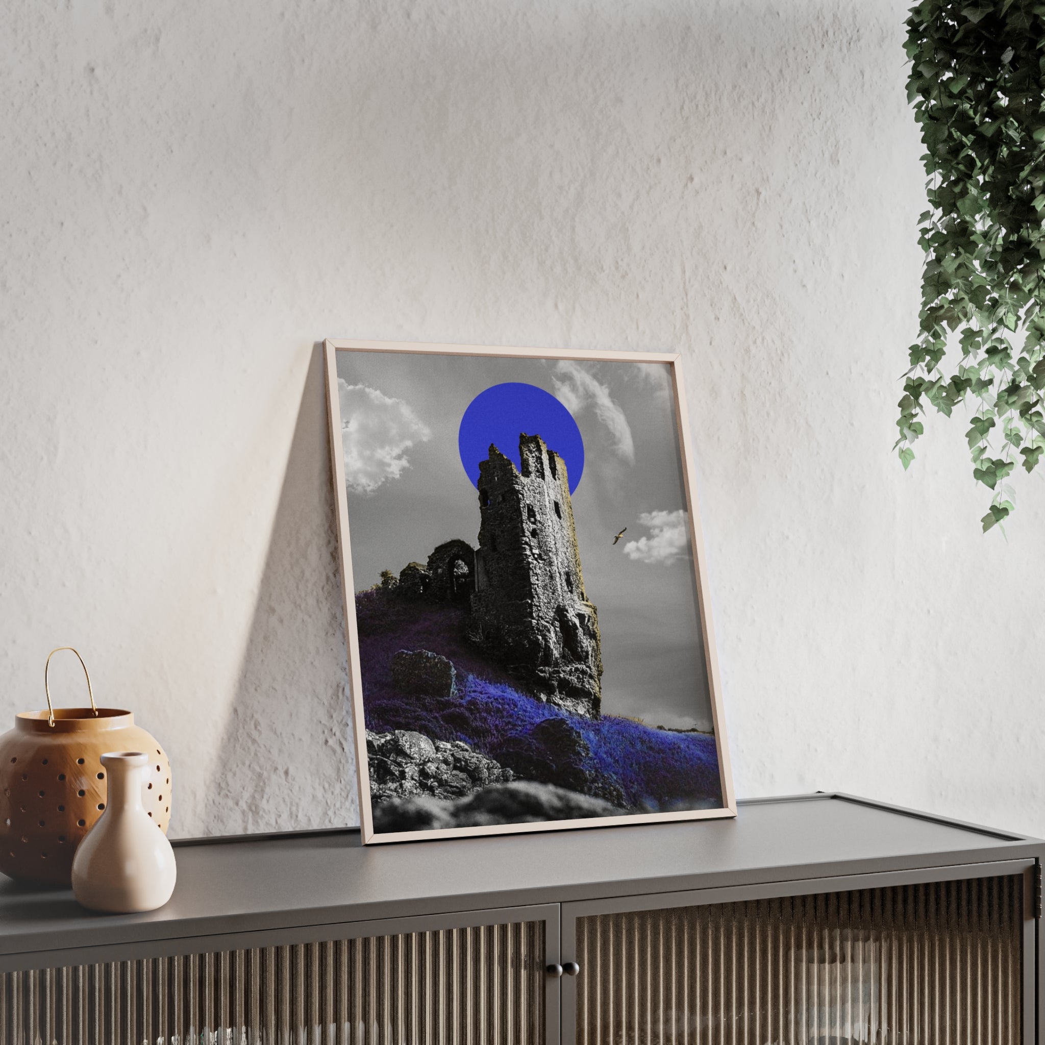 Dunure Castle in Blue