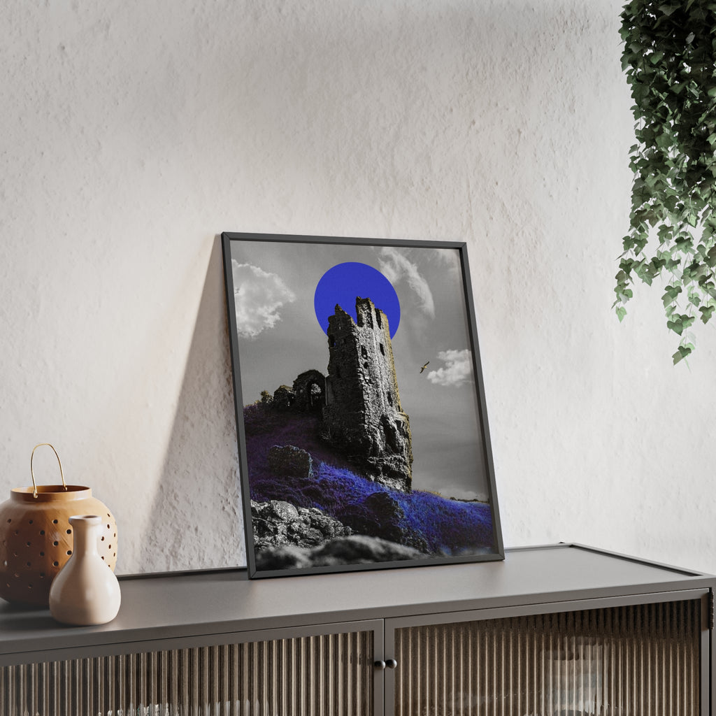 Dunure Castle in Blue