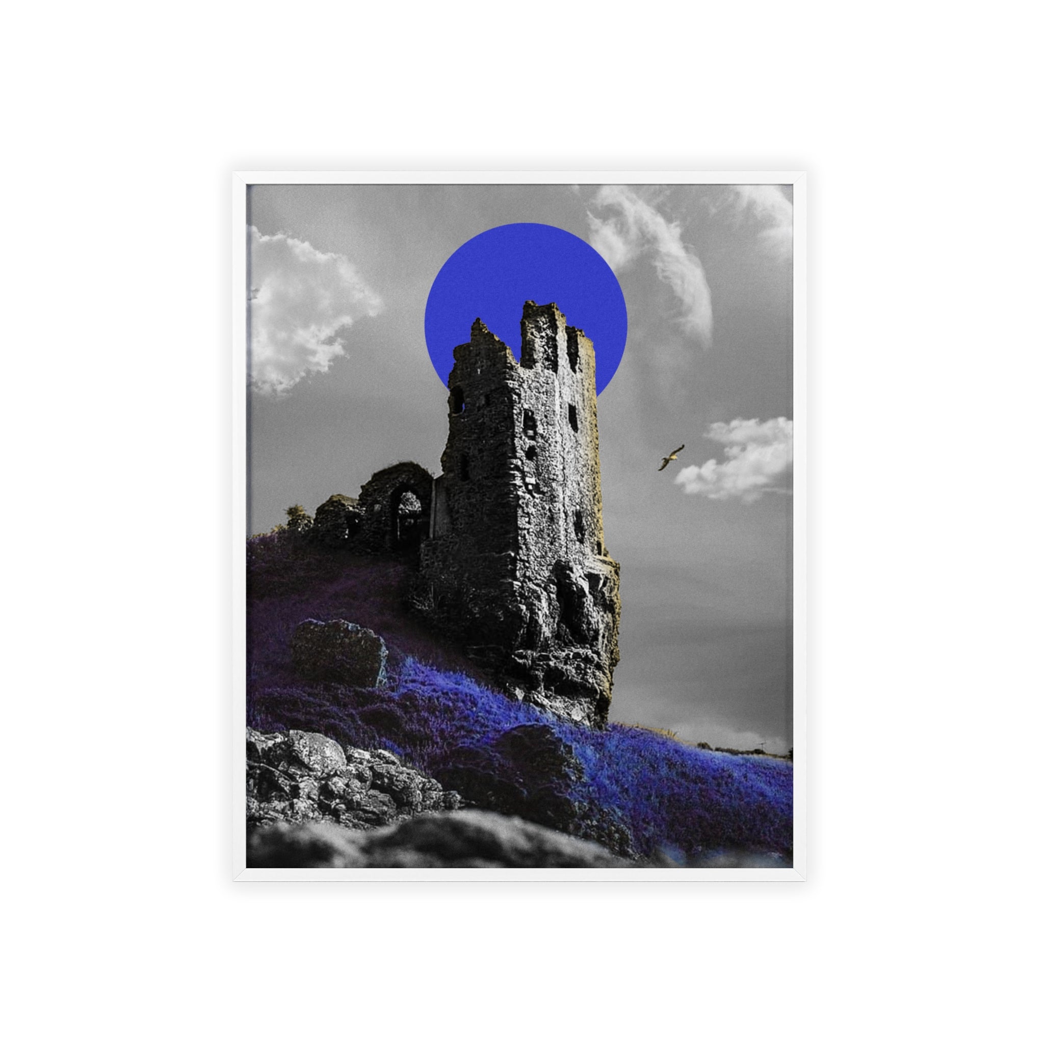 Dunure Castle in Blue