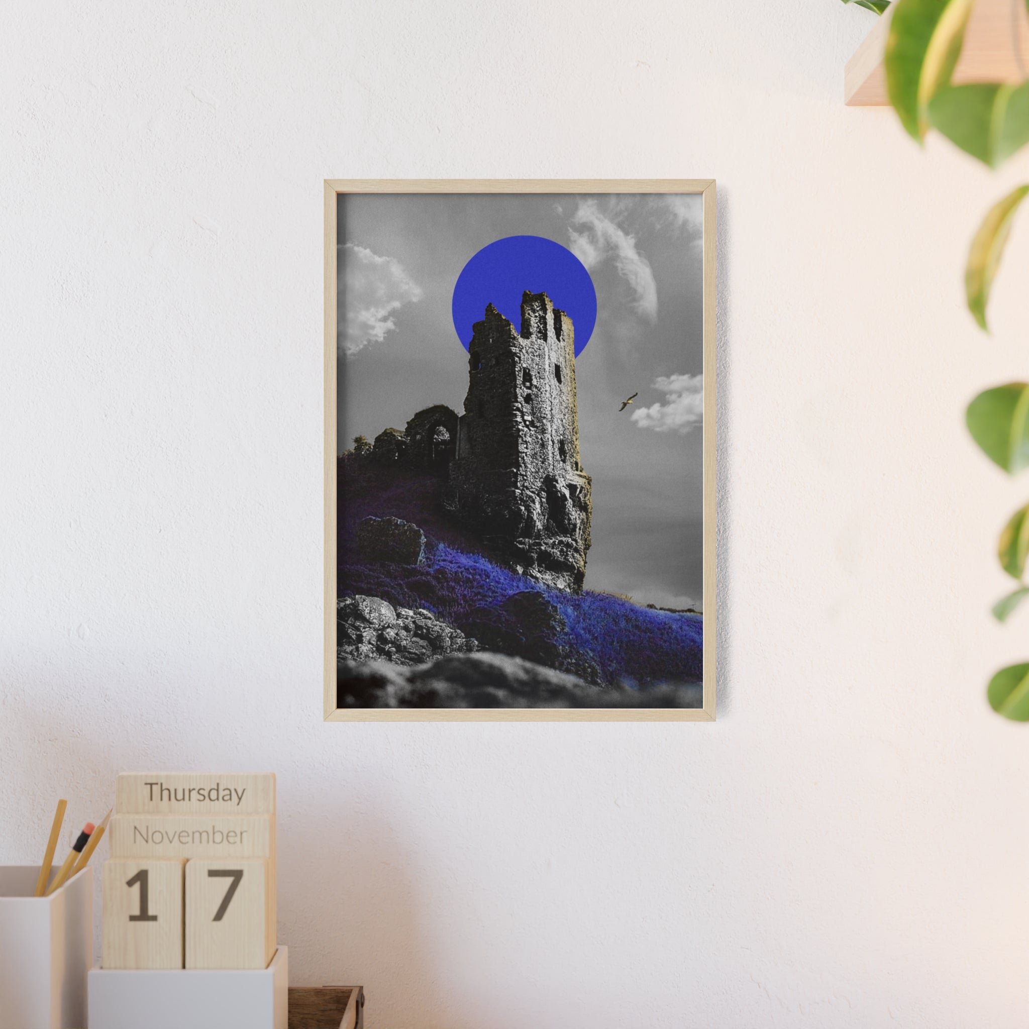 Dunure Castle in Blue