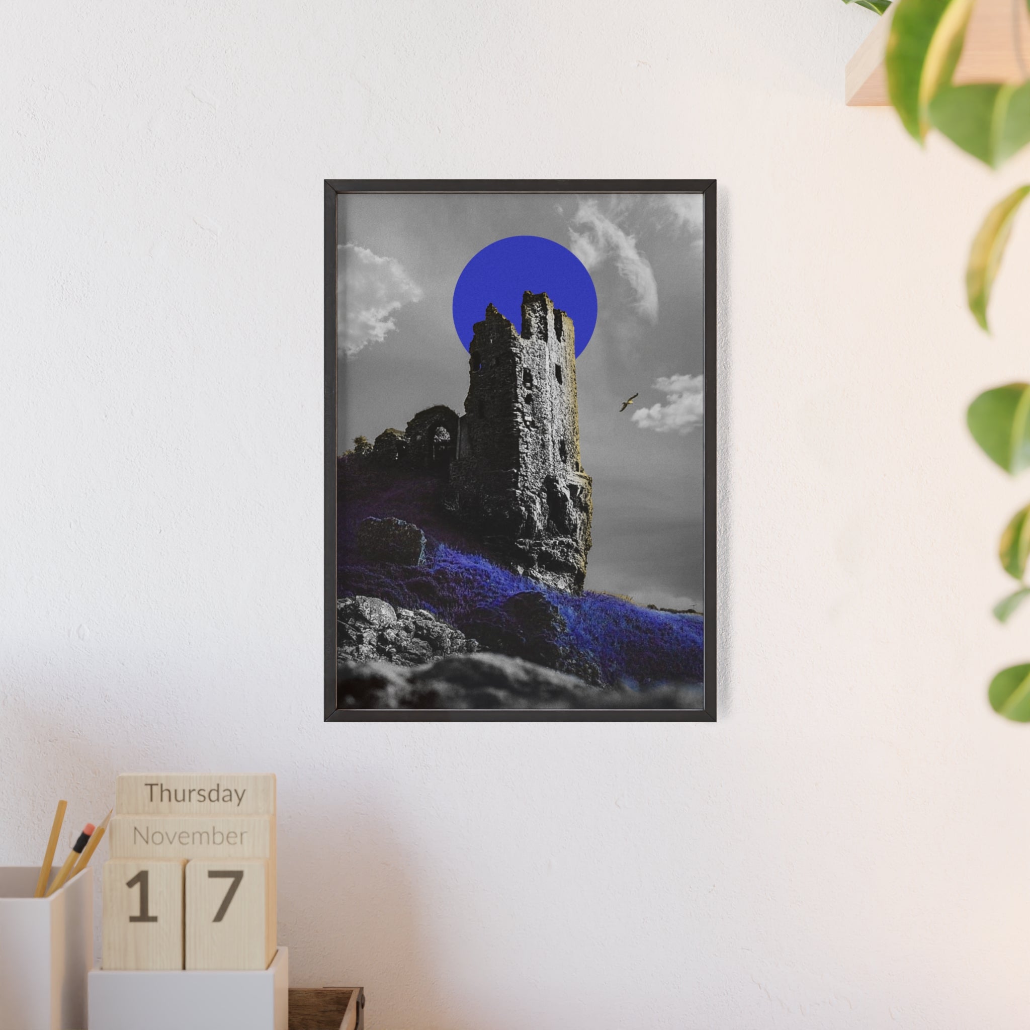 Dunure Castle in Blue