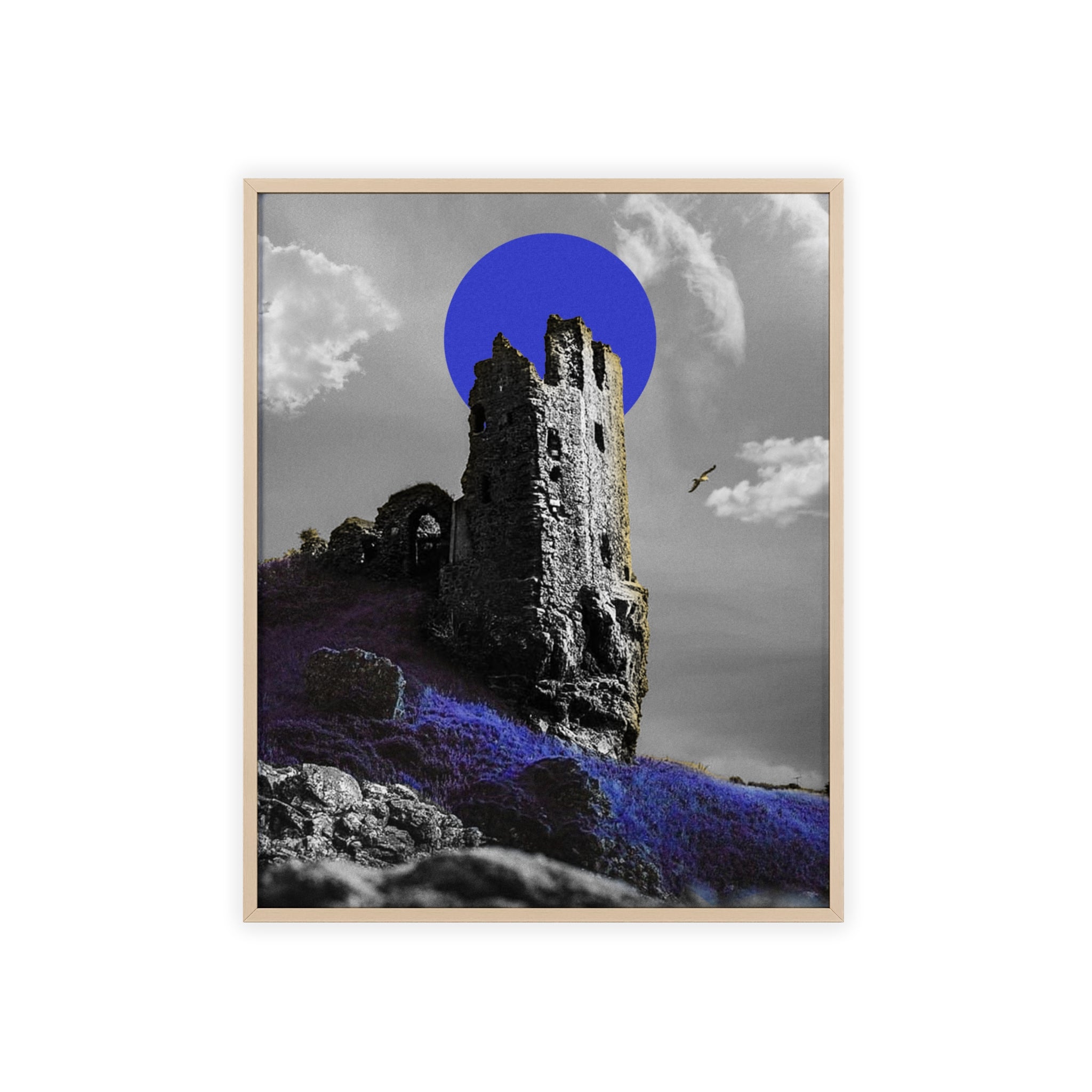 Dunure Castle in Blue