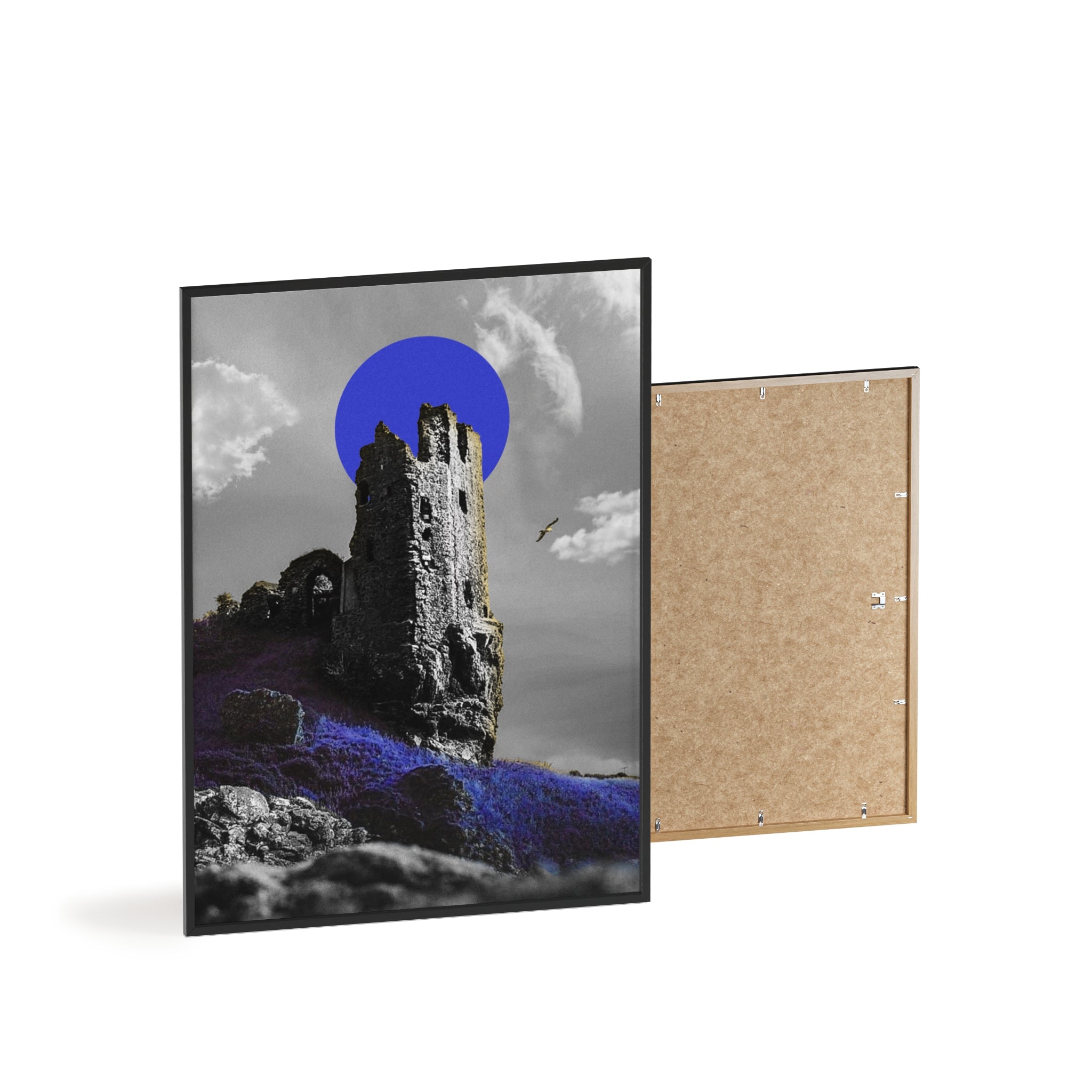 Dunure Castle in Blue