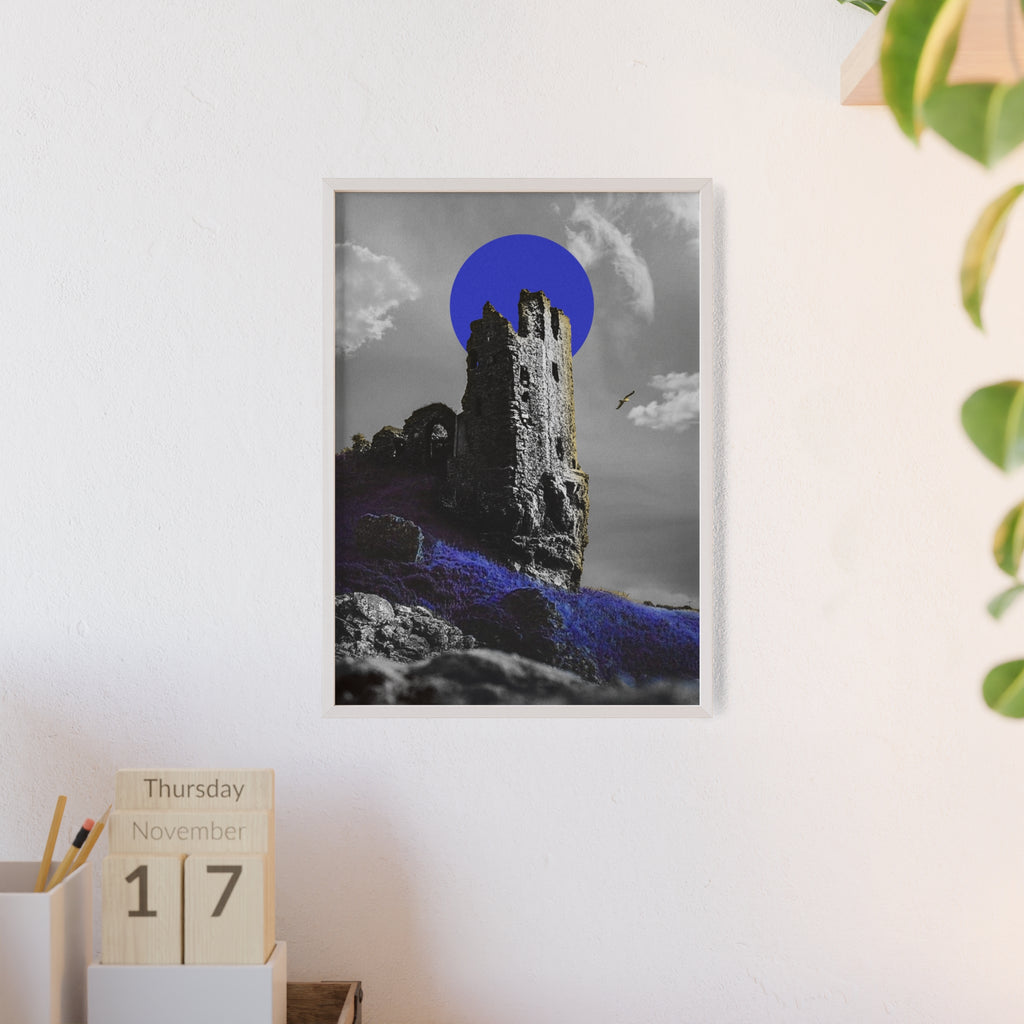Dunure Castle in Blue