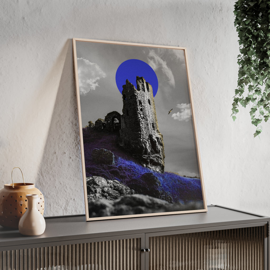 Dunure Castle in Blue