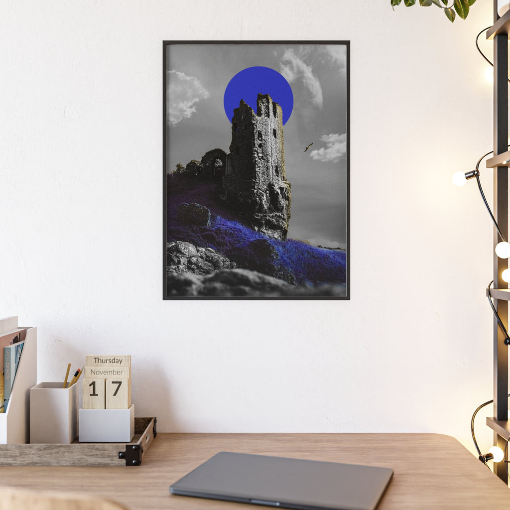 Dunure Castle in Blue